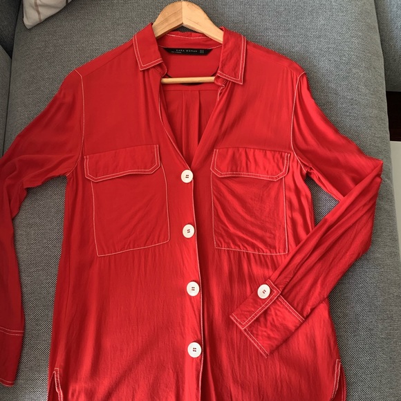 🌟3for $50🌟Zara casual shirt with two pockets - Picture 2 of 3